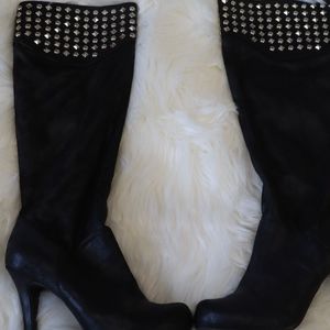 BCBG studded heel boots